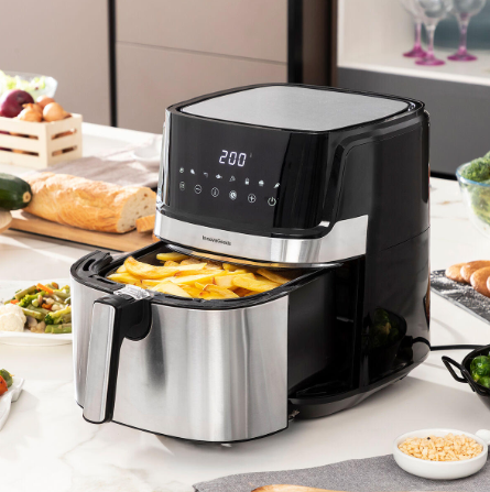 Freidora de Aire InnovaGoods Fryinn Pro 5500 Negro 1700 W 5,5 L Acero Inoxidable